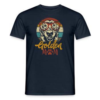 Golden Retriever Golden Mom Dogs Mama Mistress - Men's T-Shirt - navy - Front - AI Model Male 178 light (178cm)