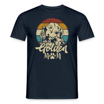 Golden Retriever Golden Mom Dogs Mama Mistress - Men's T-Shirt - navy - Front - AI Model Male 178 light (178cm)
