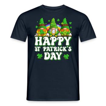 St Patricks Day Irland Wichtel Gnome - Männer T-Shirt - Navy - Vorne - AI Model Male 178 light (178cm)