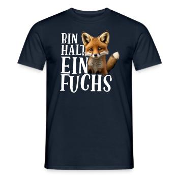 Bin halt ein Fuchs Fuchsliebhaber Statement - Männer T-Shirt - Navy - Vorne - AI Model Male 178 light (178cm)