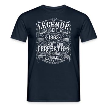 Legende 1983 Geburtstag geboren legendär seit 1983 - Männer T-Shirt - Navy - Vorne - AI Model Male 178 light (178cm)