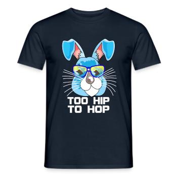 Easter T-Shirt, Easter Bunny Costume, Easter Saying - Men's T-Shirt - navy - Front - AI Model Male 178 light (178cm)