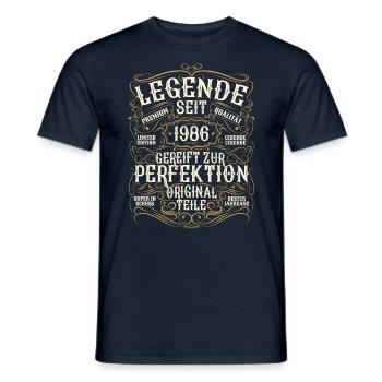 Legende 1986 Geburtstag legendär seit 1986 - Männer T-Shirt - Navy - Vorne - AI Model Male 178 light (178cm)