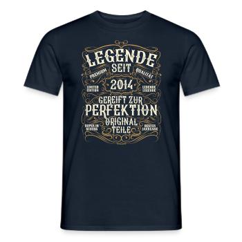 Legende 2014 Geburtstag geboren im Jahr 2014 - Männer T-Shirt - Navy - Vorne - AI Model Male 178 light (178cm)