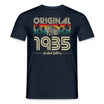 Vintage 1935 Geburtstag Retro - Männer T-Shirt - Navy - Vorne - AI Model Male 178 light (178cm)