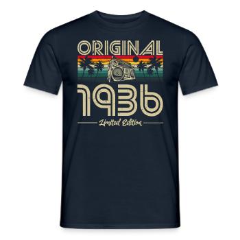 Vintage 1936 Birthday Retro Vintage Gift - Men's T-Shirt - navy - Front - AI Model Male 178 light (178cm)