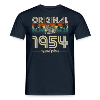 1954 Anniversaire né en 1954 Retro Vintage - T-shirt homme - marine - Devant - AI Model Male 178 light (178cm)