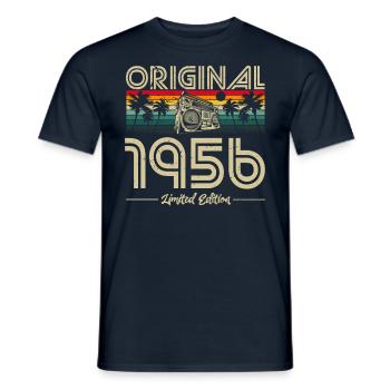 1956 Anniversaire né en 1956 Retro Vintage - T-shirt homme - marine - Devant - AI Model Male 178 light (178cm)