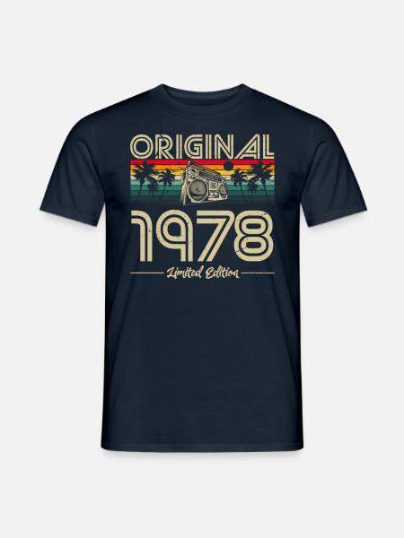 1978 Anniversaire né en 1978 Retro Vintage - T-shirt homme - marine