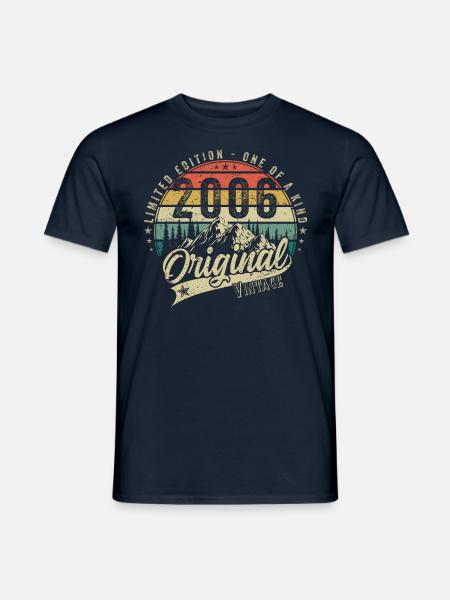 2006 Jahrgang Geburtstag Retro Vintage Geschenk - Männer T-Shirt - Navy