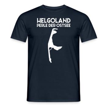 Helgoland Perle der Ostsee lustig Sylt - Männer T-Shirt - Navy - Vorne - AI Model Male 178 light (178cm)