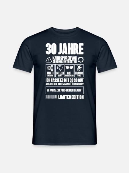 30. Geburtstag Männer Frauen Lustig 30 Jahre - Männer T-Shirt - Navy