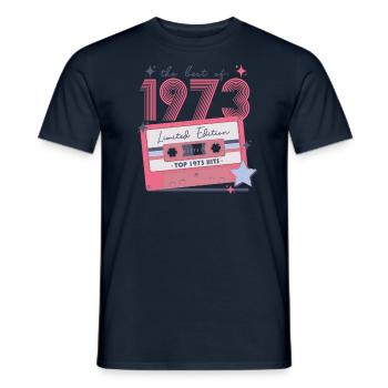 1973 Birthday born in 1973 Retro Vintage - Men's T-Shirt - navy - Front - AI Model Male 178 light (178cm)