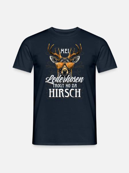 Mei Lederhosn is in da Wäsch Lederhose Ersatz - Männer T-Shirt - Navy