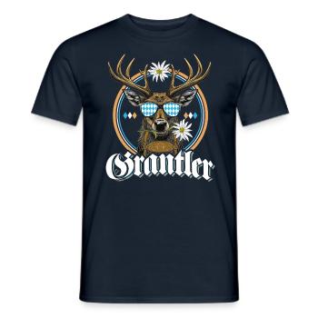 Grantler Bayern Grantln Tracht Bayern Grantln - Männer T-Shirt - Navy - Vorne - AI Model Male 178 light (178cm)