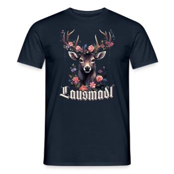 Lausmadl Mädchen Damen Trachtenshirt Kind Madl - Männer T-Shirt - Navy - Vorne - AI Model Male 178 light (178cm)