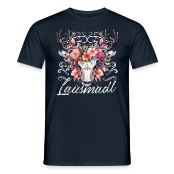 Lausmadl Mädchen Damen Trachtenshirt Kind Madl - Männer T-Shirt - Navy - Vorne - AI Model Male 178 light (178cm)