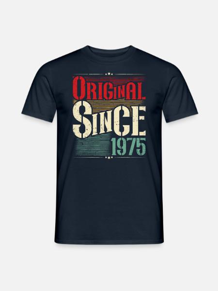 1975 Jahrgang Geburtstag Retro Vintage Geschenk - Männer T-Shirt - Navy