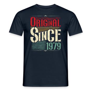 1979 Birthday Born In 1979 Retro Vintage - Men's T-Shirt - navy - Front - AI Model Male 178 light (178cm)