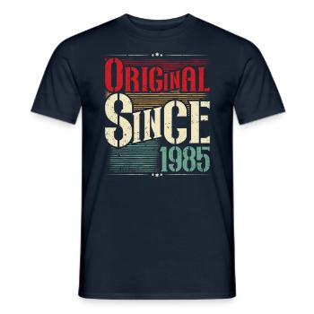 1985 Anniversaire Né En 1985 Rétro Vintage - T-shirt homme - marine - Devant - AI Model Male 178 light (178cm)