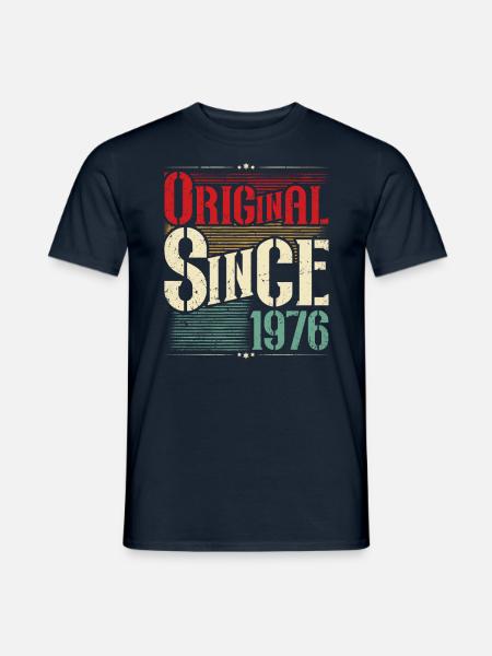 1976 Jahrgang Geburtstag Retro Vintage Geschenk - Mænd T-shirt - marineblå
