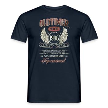 1996 Geboren Geburtstag Oldtimer - Männer T-Shirt - Navy - Vorne - AI Model Male 178 light (178cm)