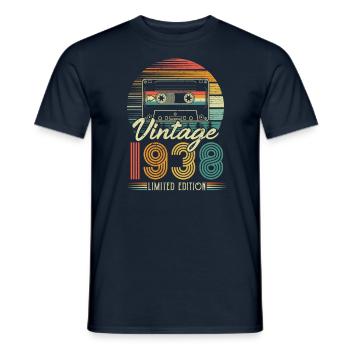 1938 Vintage Birthday Retro Vintage Gift - Men's T-Shirt - navy - Front - AI Model Male 178 light (178cm)