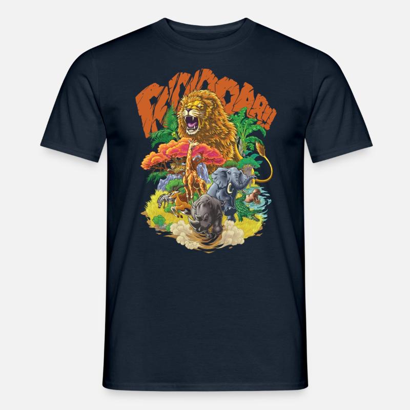 Tiere der Savanne #2 - Männer T-Shirt - Navy