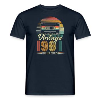 1981 Anniversaire Né En 1981 Rétro Vintage - T-shirt homme - marine - Devant - AI Model Male 178 light (178cm)