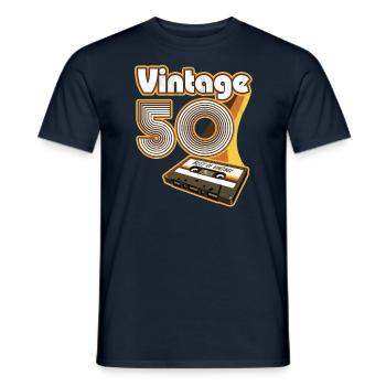 1950 Birthday born in 1950 Retro Vintage - Men's T-Shirt - navy - Front - AI Model Male 178 light (178cm)