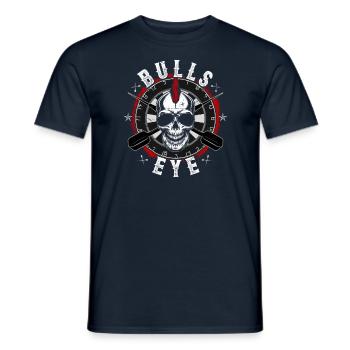 Dart Darts Dart Player Lover Gift Skull - Men's T-Shirt - navy - Front - AI Model Male 178 light (178cm)