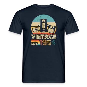 1954 Anniversaire Né En 1954 Rétro Vintage - T-shirt homme - marine - Devant - AI Model Male 178 light (178cm)
