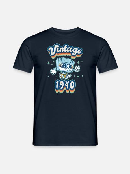 1940's Birthday Born in 1940's Retro Vintage - Men's T-Shirt - navy