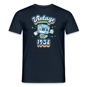 1938 Vintage Birthday Retro Vintage Gift - Men's T-Shirt - navy - Front - AI Model Male 178 light (178cm)