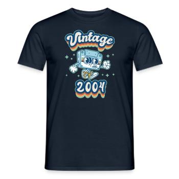 2004 Anniversaire Né En 2004 Rétro Millésime - T-shirt homme - marine - Devant - AI Model Male 178 light (178cm)