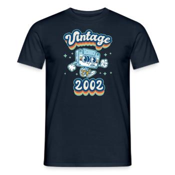 2002 Jahrgang Geburtstag Retro Vintage Geschenk - Männer T-Shirt - Navy - Vorne - AI Model Male 178 light (178cm)