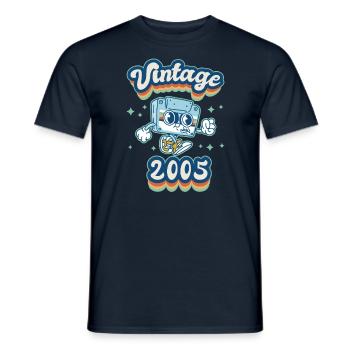 2005 Anniversaire Né En 2005 Rétro Millésime - T-shirt homme - marine - Devant - AI Model Male 178 light (178cm)