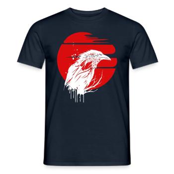Wikinger Bloodmoon Raben Design - Männer T-Shirt - Navy - Vorne - AI Model Male 178 light (178cm)