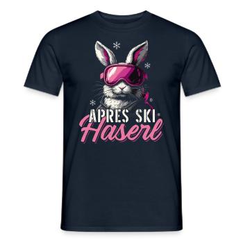 Après-ski Bunny Skier Après Ski Party Femmes - T-shirt homme - marine - Devant - AI Model Male 178 light (178cm)