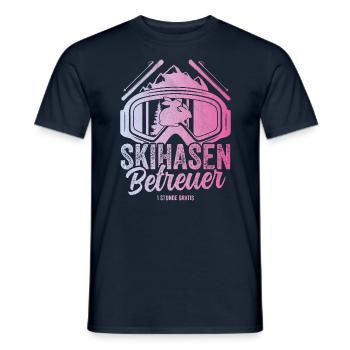 Skihasen Betreuer Skiurlaub Skilehrer Apres Ski - Männer T-Shirt - Navy - Vorne - AI Model Male 178 light (178cm)
