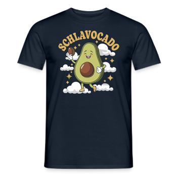 Schlavocado Avocado Offizielles Schlafshirt Schlaf - Männer T-Shirt - Navy - Vorne - AI Model Male 178 light (178cm)