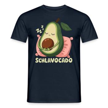 Schlavocado Avocado Offizielles Schlafshirt Schlaf - Männer T-Shirt - Navy - Vorne - AI Model Male 178 light (178cm)
