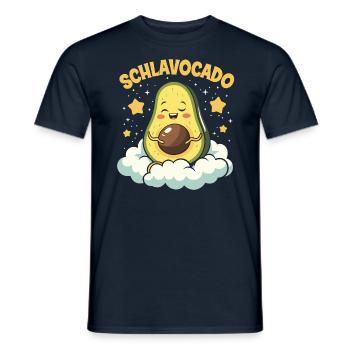 Schlavocado Avocado Offizielles Schlafshirt Schlaf - Männer T-Shirt - Navy - Vorne - AI Model Male 178 light (178cm)