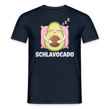 Schlavocado Avocado Offizielles Schlafshirt Schlaf - Männer T-Shirt - Navy - Vorne - AI Model Male 178 light (178cm)
