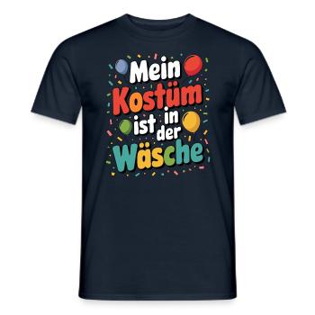 Mein Kostüm ist in der Wäsche Karneval Fasching - Männer T-Shirt - Navy - Vorne - AI Model Male 178 light (178cm)