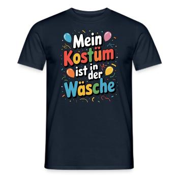 Mein Kostüm ist in der Wäsche Karneval Fasching - Männer T-Shirt - Navy - Vorne - AI Model Male 178 light (178cm)
