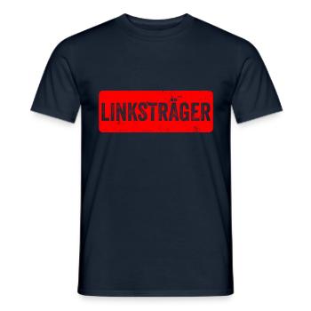 Linksträger - Männer T-Shirt - Navy - Vorne - AI Model Male 178 light (178cm)