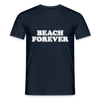 Plage Forever Vacances Voyage Plage Mer Loisirs - T-shirt homme - marine - Devant - AI Model Male 178 light (178cm)