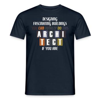 Du kannst das total machen | Architektur | Geschenkidee - Männer T-Shirt - Navy - Vorne - AI Model Male 178 light (178cm)