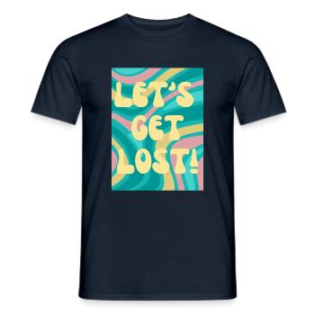 Let's get lost - Let's go steeply - Men's T-Shirt - navy - Front - AI Model Male 178 light (178cm)